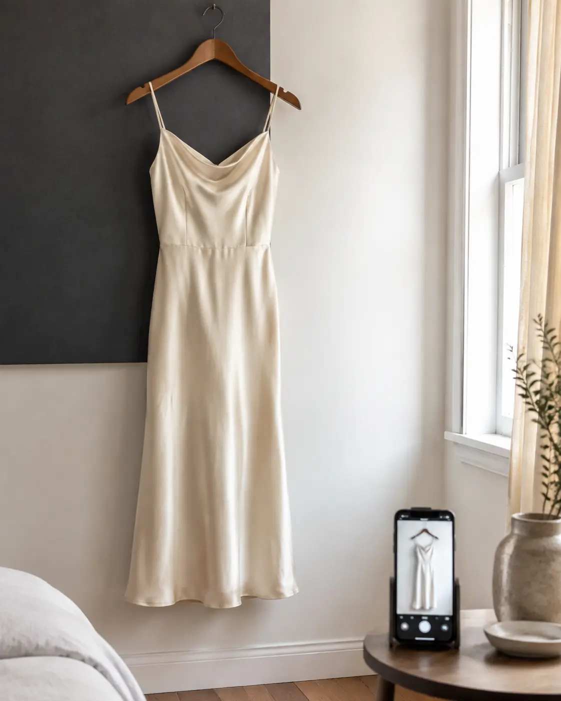 Champagne dress appearing white when photographed in daylight Champagne dress appearing white when photographed in daylight