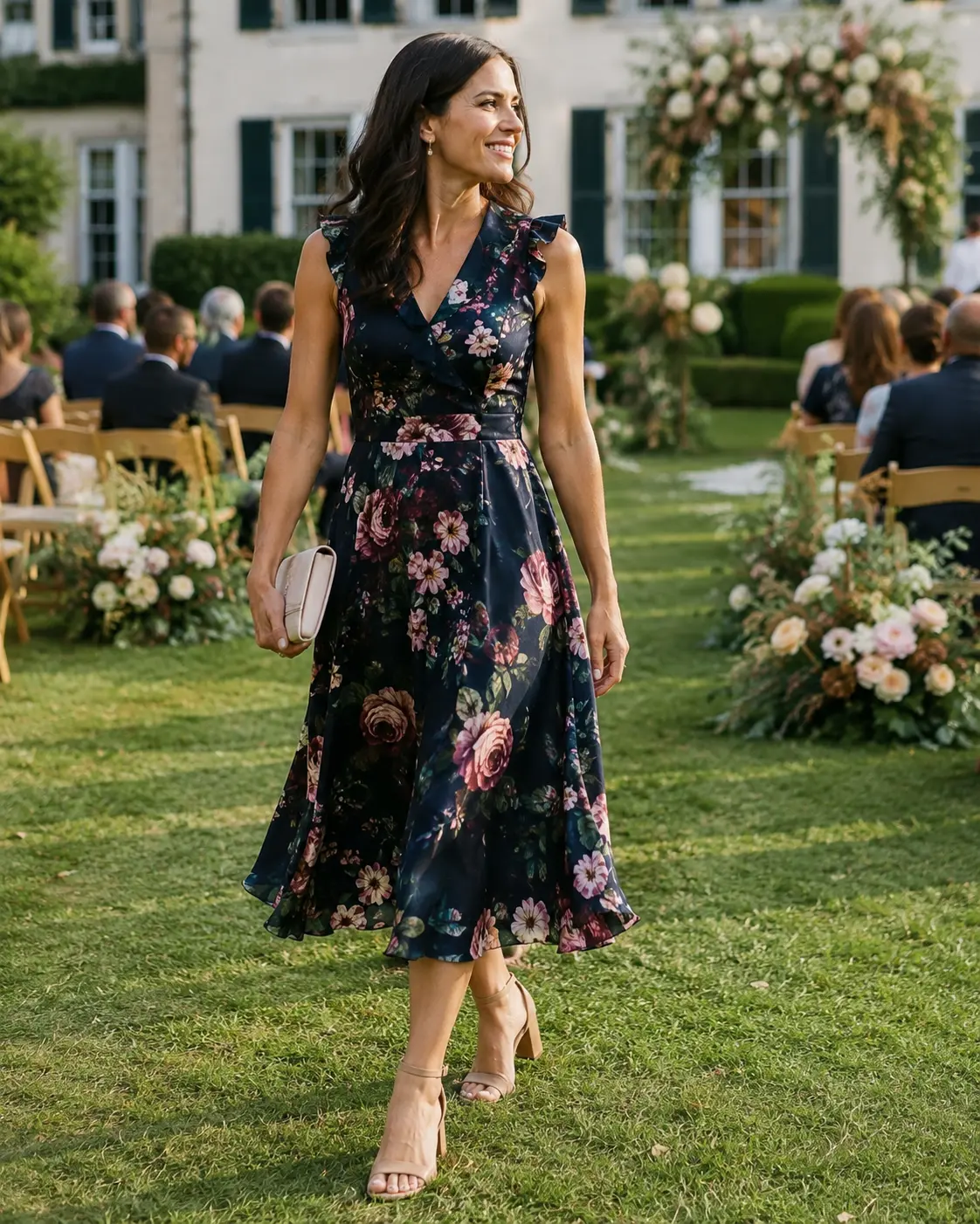 Outdoor floral cocktail dress Outdoor floral cocktail dress
