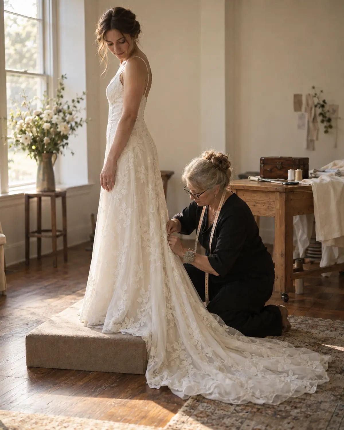 Wedding Dress Train Fitting Wedding Dress Train Fitting