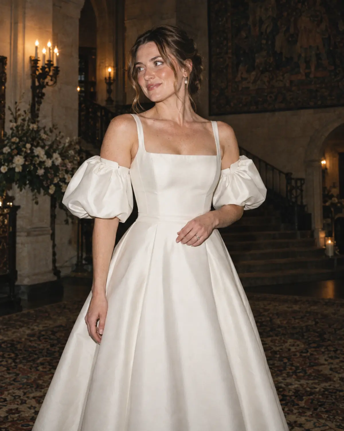 detachable-puff-sleeve-wedding-dress Detachable puff sleeve wedding dress