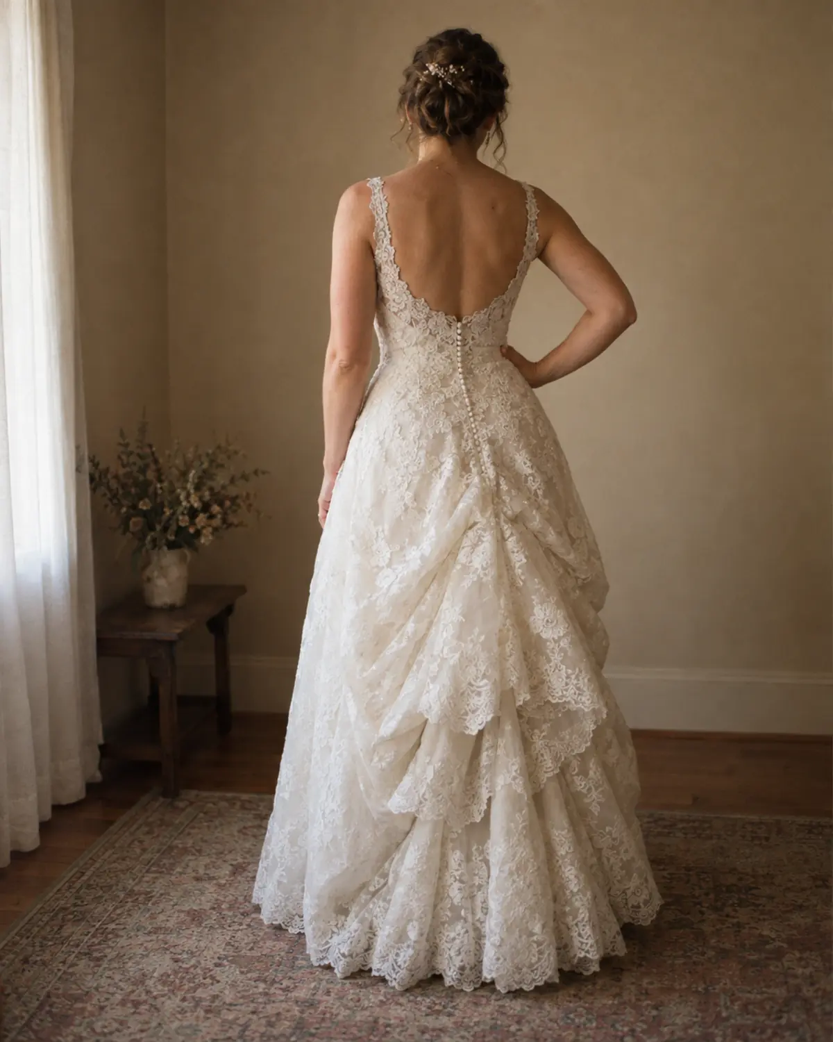 french-under-bustle-lace-wedding-dress French under-bustle lace wedding dress