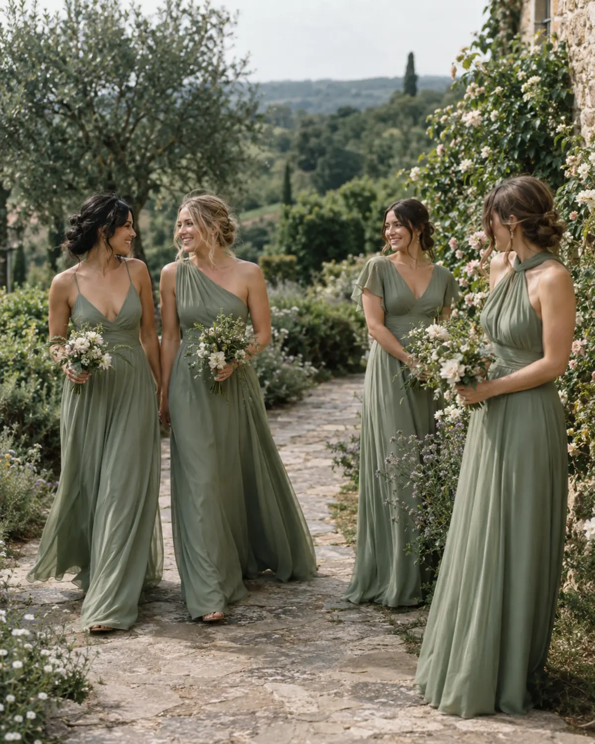 sage-green-bridesmaid-dresses-garden-venue